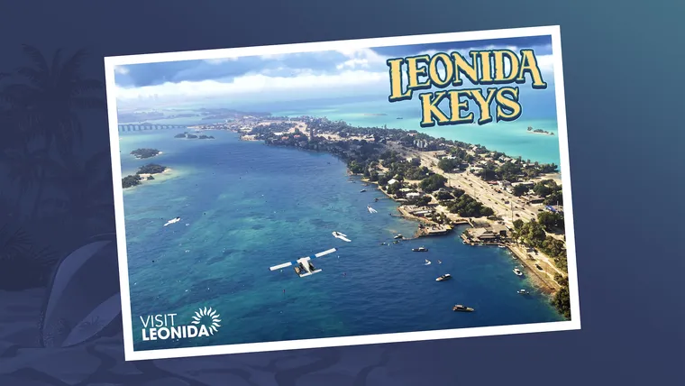 Official Visit Leonida postcard for Leonida Keys