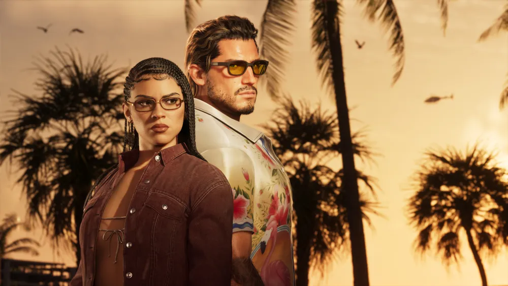 Jason and Lucia in Ultimate Edition apparel. Official Rockstar art from the Ultimate Edition Benefits press bundle.
